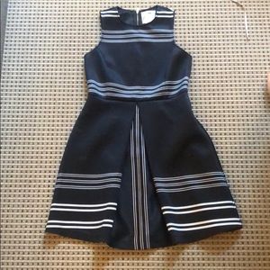 Erin Fetherston designer striped neoprene dress